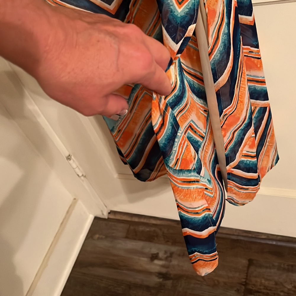 Multi Color/Pattern Dress With Slip And Belt - image 5